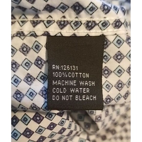 Patron Cito Red Label Pearl Snap Blue Diamond Shirt Mens Small NWOT   T53 - Picture 8 of 8